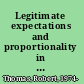 Legitimate expectations and proportionality in administrative law