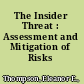 The Insider Threat : Assessment and Mitigation of Risks /
