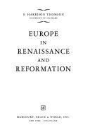 Europe in Renaissance and Reformation.