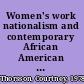 Women's work nationalism and contemporary African American women's novels /