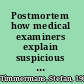 Postmortem how medical examiners explain suspicious deaths /
