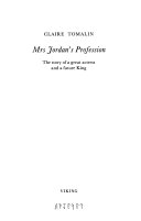 Mrs. Jordan's profession : the actress and the prince /