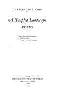 A peopled landscape ; poems.