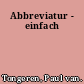 Abbreviatur - einfach