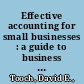 Effective accounting for small businesses : a guide to business and personal financial success /