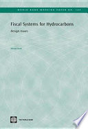 Fiscal systems for hydrocarbons design issues /