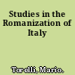 Studies in the Romanization of Italy