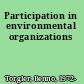 Participation in environmental organizations