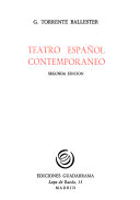 Teatro español contemporáneo /