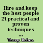 Hire and keep the best people 21 practical and proven techniques you can use immediately /