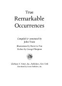 True remarkable occurrences /