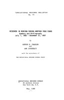 Research in reading during another four years: summary and bibliography, July 1, 1953 - December 31, 1957,