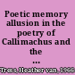 Poetic memory allusion in the poetry of Callimachus and the Metamorphoses of Ovid /