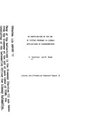 An investigation of the use of systems programs in library applications of microcomputers /