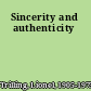Sincerity and authenticity