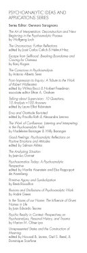 Theory of psychoanalytical practice a relational process approach /