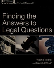 Finding the answers to legal questions : a how-to-do-it manual /