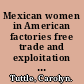 Mexican women in American factories free trade and exploitation on the border /