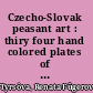 Czecho-Slovak peasant art : thiry four hand colored plates of peasant embroideries, lace and wall decorations /