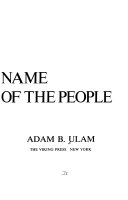 In the name of the people : prophets and conspirators in prerevolutionary Russia /