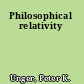 Philosophical relativity