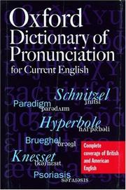 The Oxford dictionary of pronunciation for current English /