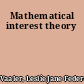 Mathematical interest theory