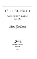 If it be not I : collected poems, 1959-1982 /