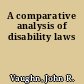 A comparative analysis of disability laws