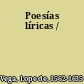 Poesías líricas /