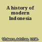 A history of modern Indonesia