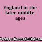 England in the later middle ages