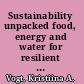 Sustainability unpacked food, energy and water for resilient environments and societies /