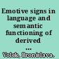 Emotive signs in language and semantic functioning of derived nouns in Russian