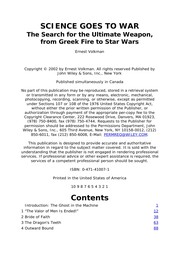 Science goes to war : the search for the ultimate weapon, from Greek fire to Star Wars /