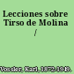Lecciones sobre Tirso de Molina /