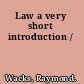 Law a very short introduction /