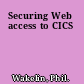Securing Web access to CICS