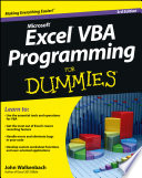 Excel VBA programming for dummies, 3rd edition