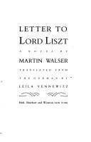 Letter to Lord Liszt /