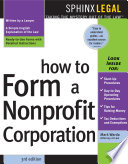 How to form a nonprofit corporation