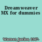 Dreamweaver MX for dummies