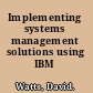 Implementing systems management solutions using IBM Director