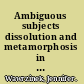 Ambiguous subjects dissolution and metamorphosis in the postmodern sublime /