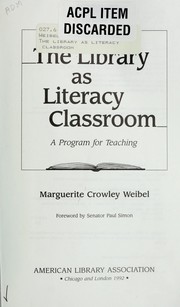 The library as literacy classroom : a program for teaching /