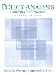 Policy analysis : concepts and practice /