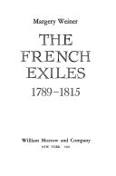 The French exiles, 1789-1815.