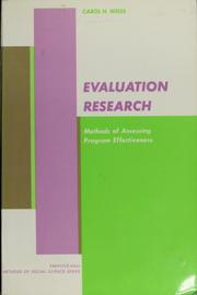Evaluation research : methods for assessing program effectiveness /