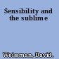 Sensibility and the sublime