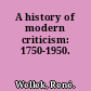 A history of modern criticism: 1750-1950.